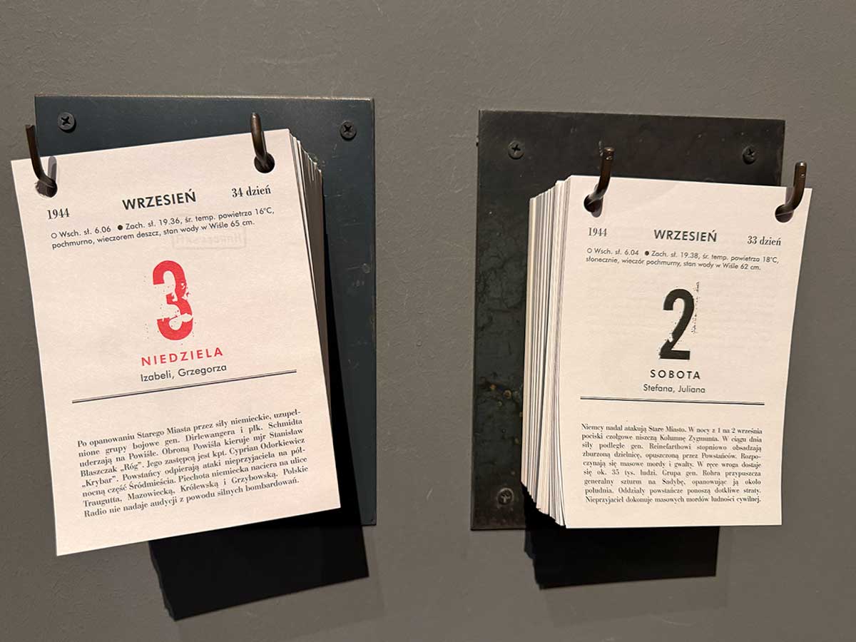 Museo dell'Insurrezione di Varsavia: i giorni