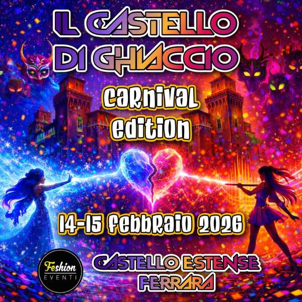 locandina carnevale ferrara castello di ghiaccio