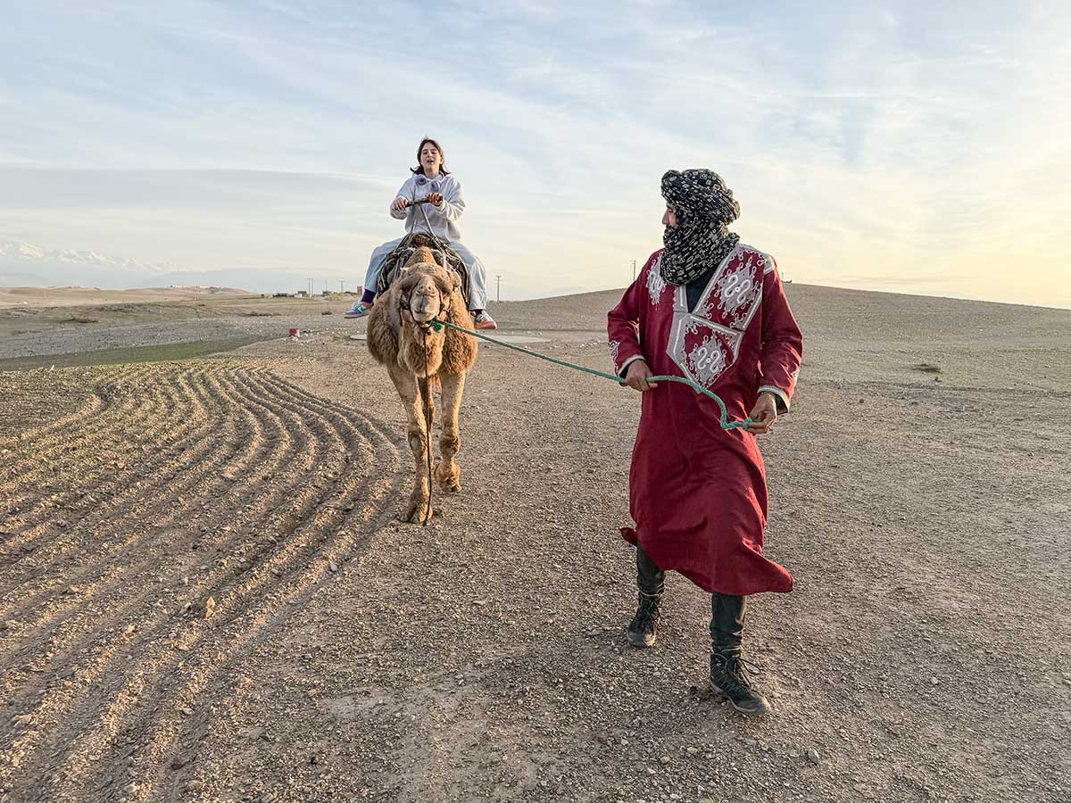 Giro in cammello nel deserto di Agafay