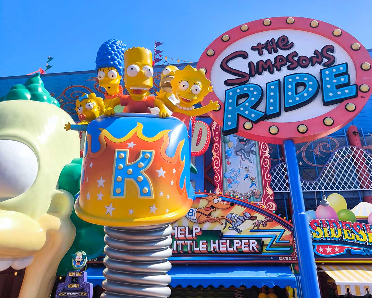 I simpson al parco Universal di Orlando 