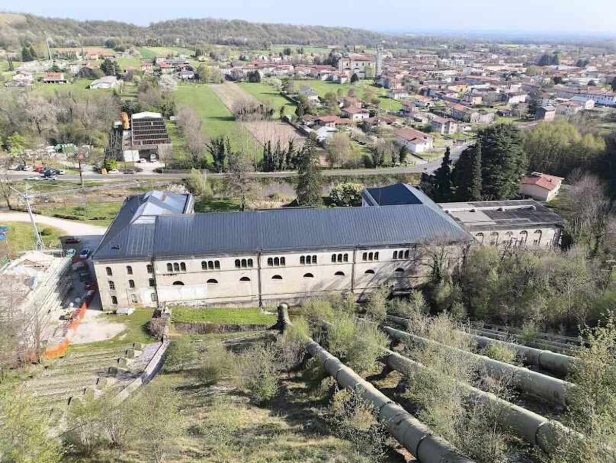 centrale elettrica di malnisio veduta dall'alto