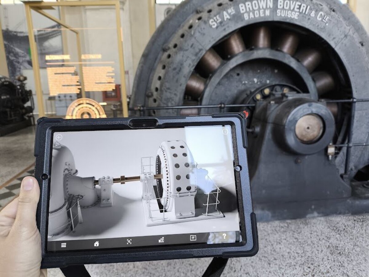 tablet e relatà aumentata centrale idroelettrica malnisio