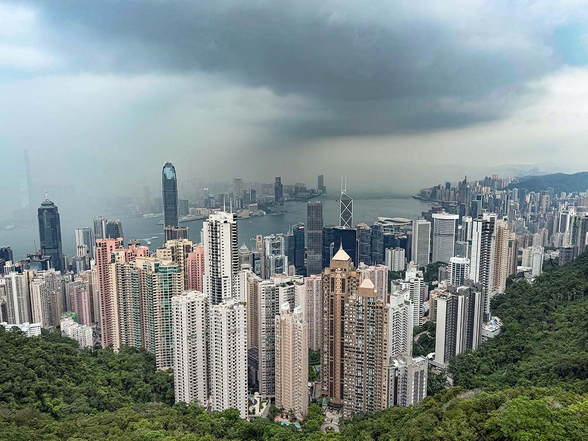 Hong kong vista dall'alto